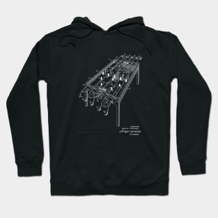 Football Game Table Vintage Patent Drawing Hoodie